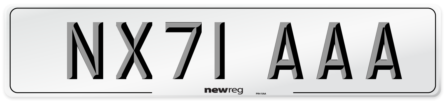 NX71 AAA Number Plate from New Reg